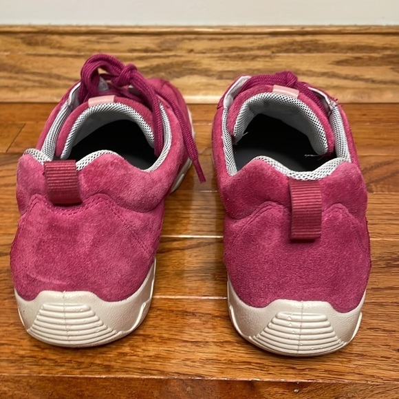 HÖTTER Women’s Pink Suede Low Top Sneakers US10 Made in England Preppy - Picture 5 of 10